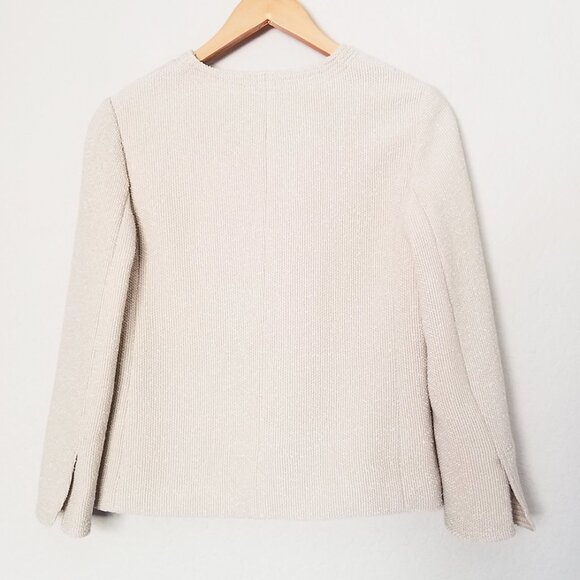 Vince Boucle Jacket Size 6 Blazer Textured 3/4 Sleeves Crop Office Preppy $365 - Picture 7 of 16